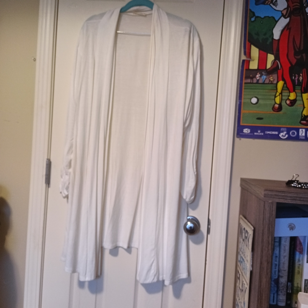 3XL white cardigan